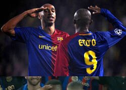 Enlace a Auba y Kessié recrearon el saludo de Henry y Eto'o