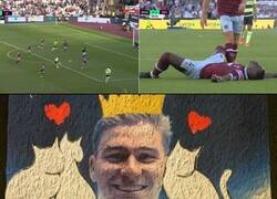 Enlace a Un balonazo en la cara de Julián Álvarez a Zouma le ha valido un mural de los fans del City