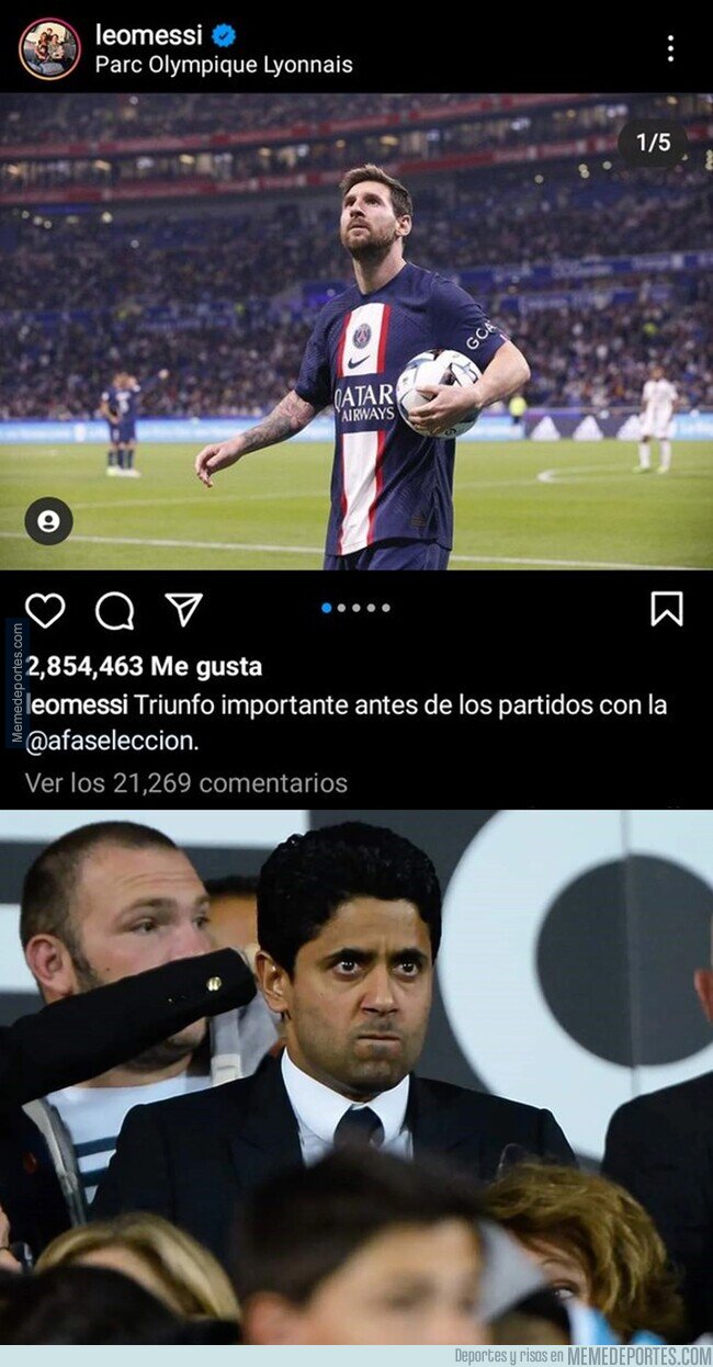 1170405 - Messi casi infiriendo que usa los partidos del PSG para prepararse para la selección.