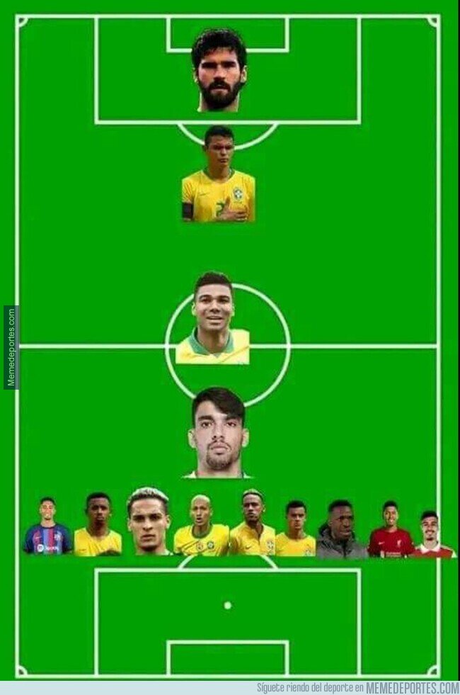 1170495 - La selección de Brasil. Con todo el peso arriba.