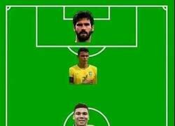 Enlace a La selección de Brasil. Con todo el peso arriba.