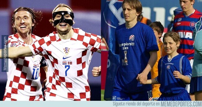 1170647 - Lovro Majer y Modric. 14 años de diferencia entre las fotos.
