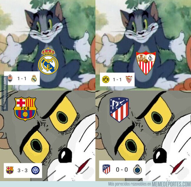 1171942 - Todos empataron en Champions, pero no todos se lo tomaron igual