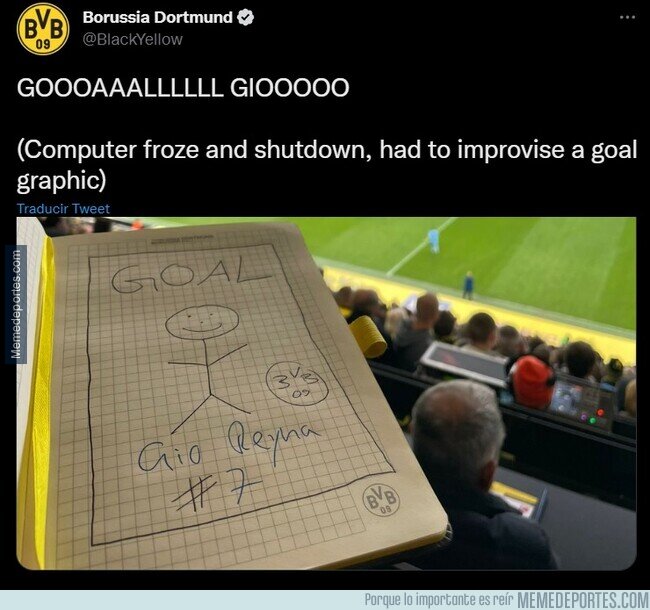 1173722 - El CM del Dortmund tuvo que improvisar para narrar el gol del equipo y que genial le ha quedado