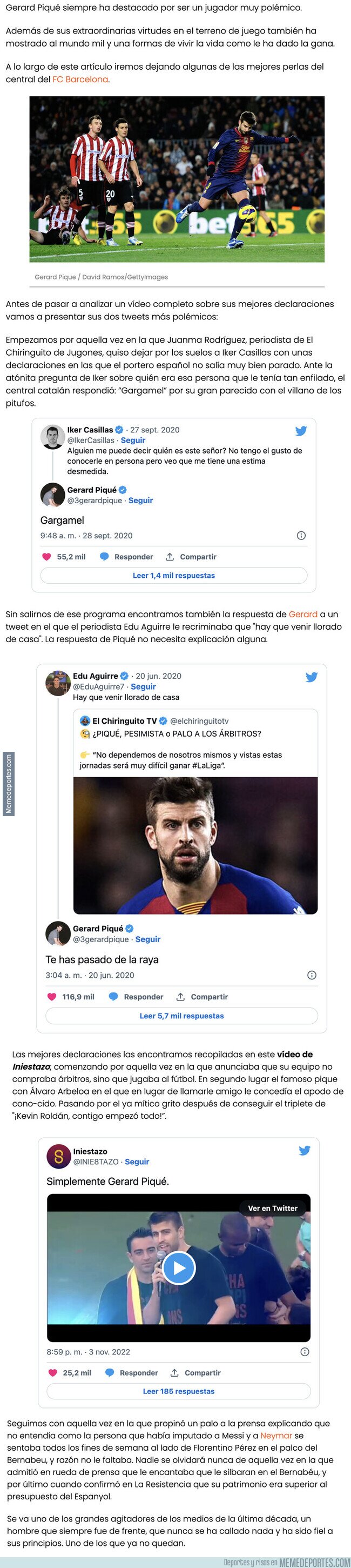 1173829 - Las declaraciones de Gerard Piqué que más polémica han creado en los últimos años