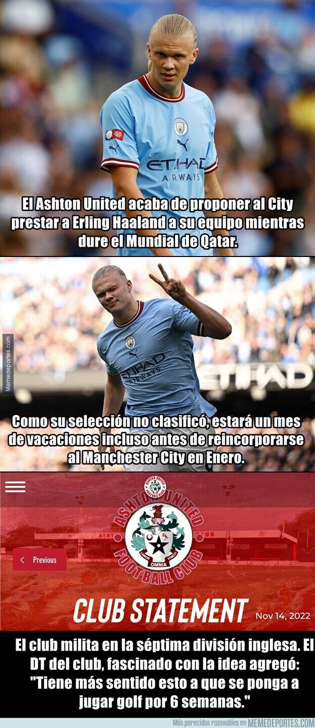 1174341 - El humilde club inglés que quiere jugar con Haaland durante el mundial