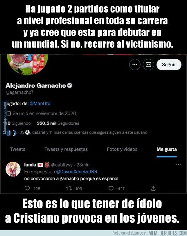 1174501 - Garnacho quiere copiar a Cristiano hasta en el victimismo