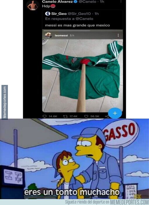 1175345 - Canelo tiene destrozado el cerebro tras creerse este meme de Messi
