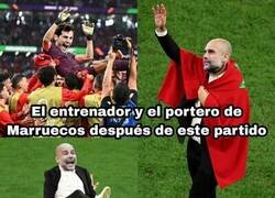 Enlace a La selección de Marruecos después del partido