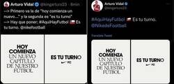 Enlace a Vidal le dio 'copia y pega' a las instrucciones de Nike y le tocó borrar.