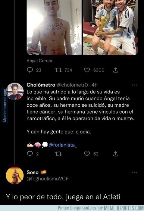 1177390 - Ángel Correa, toda una historia de superación