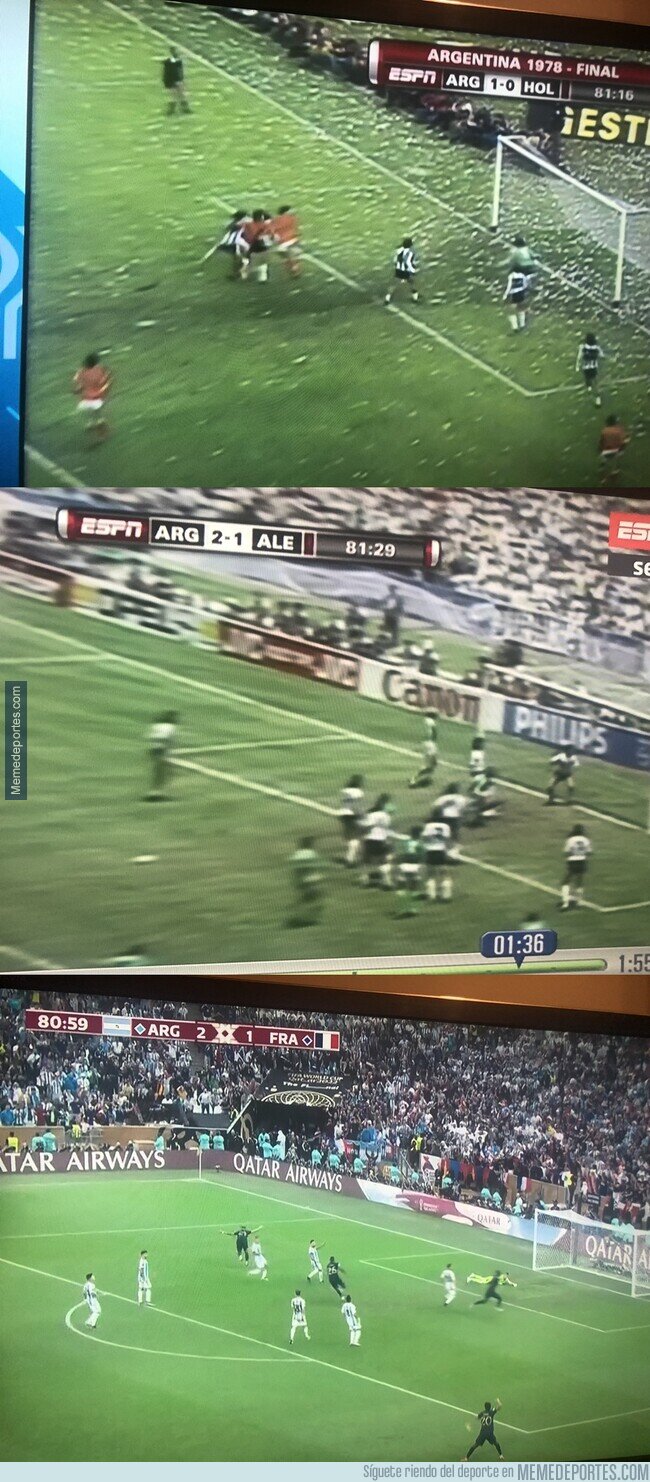 1177665 - Increíble. A Argentina le empataron las 3 finales que ganó en el minuto 81.
