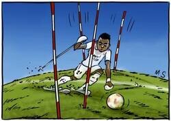 Enlace a Rodrygo esquiando entre la defensa atlética