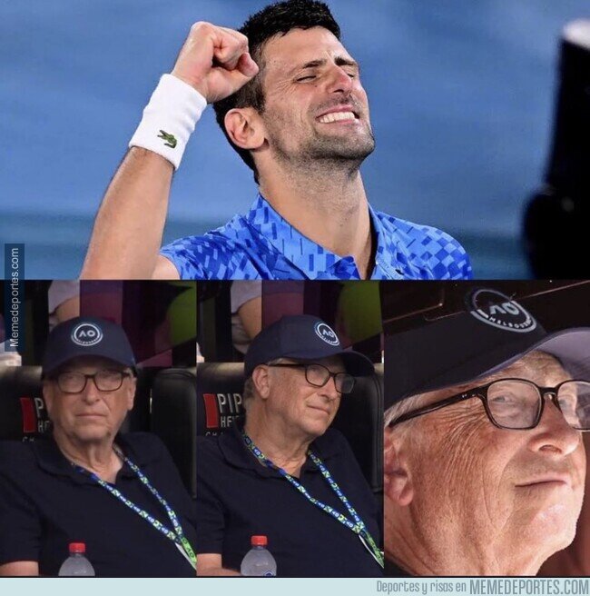 1180045 - Bill Gates viendo como el anti-vacunas de Djokovic gana otro Grand Slam