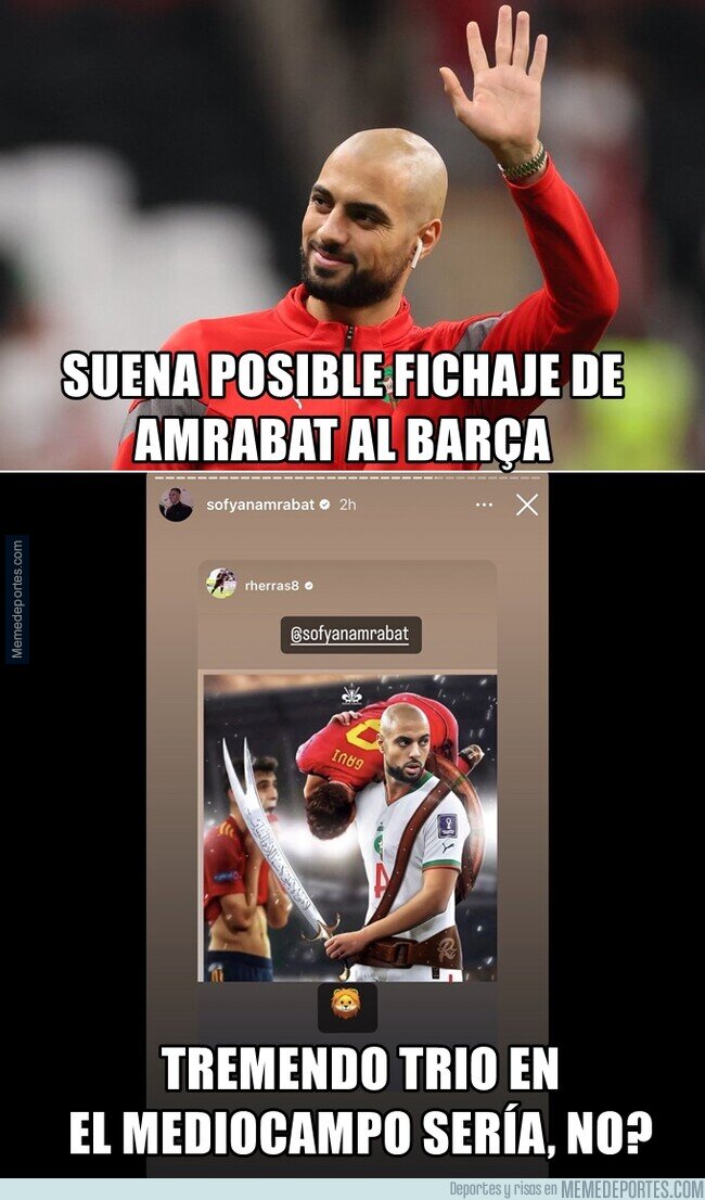 1180115 - Amrabat ya se hizo amigo de ellos en el mundial