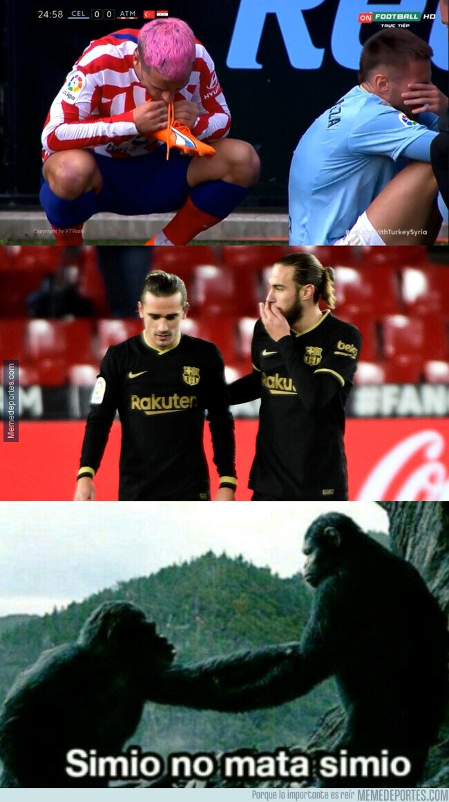 1181152 - Griezmann ayudó a desatar las botas a Mingueza y no recordaba que en el Barça eran la misma persona