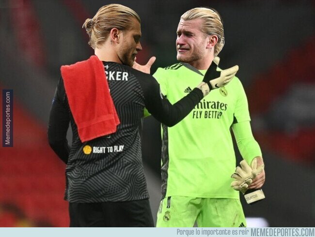 1181888 - Alisson y Courtois durante la noche de ayer