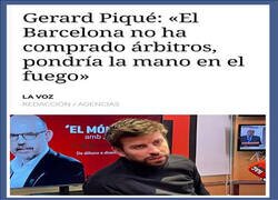 Enlace a No pongas la mano en el fuego, Piqué ...