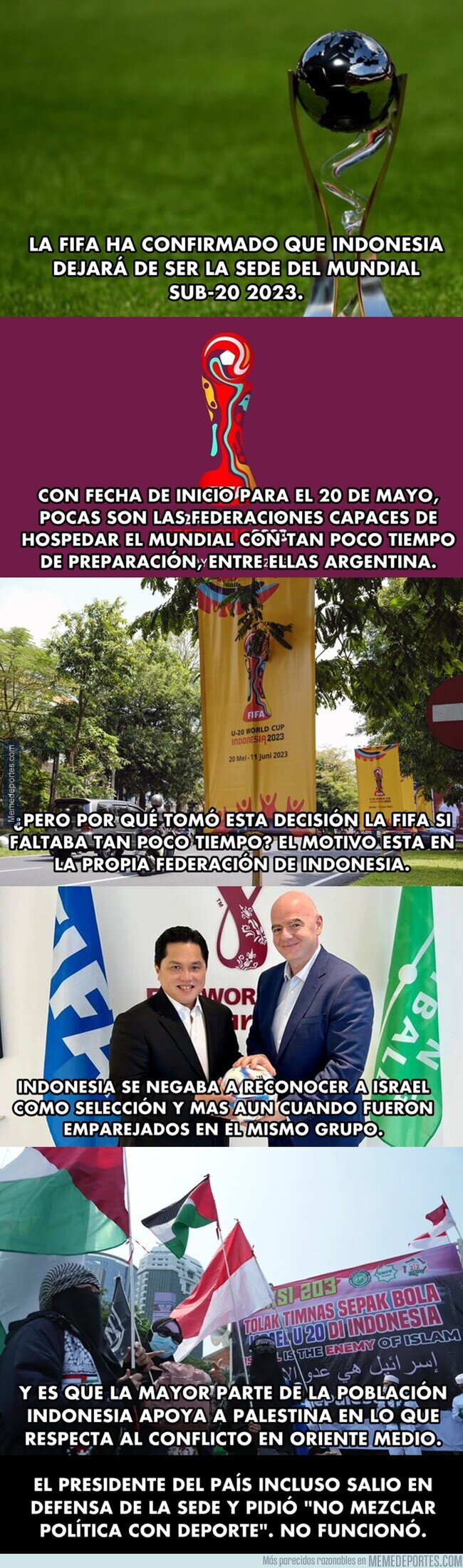 1184819 - ¿Por qué la FIFA le quitó la sede a Indonesia del Mundial Sub-20?