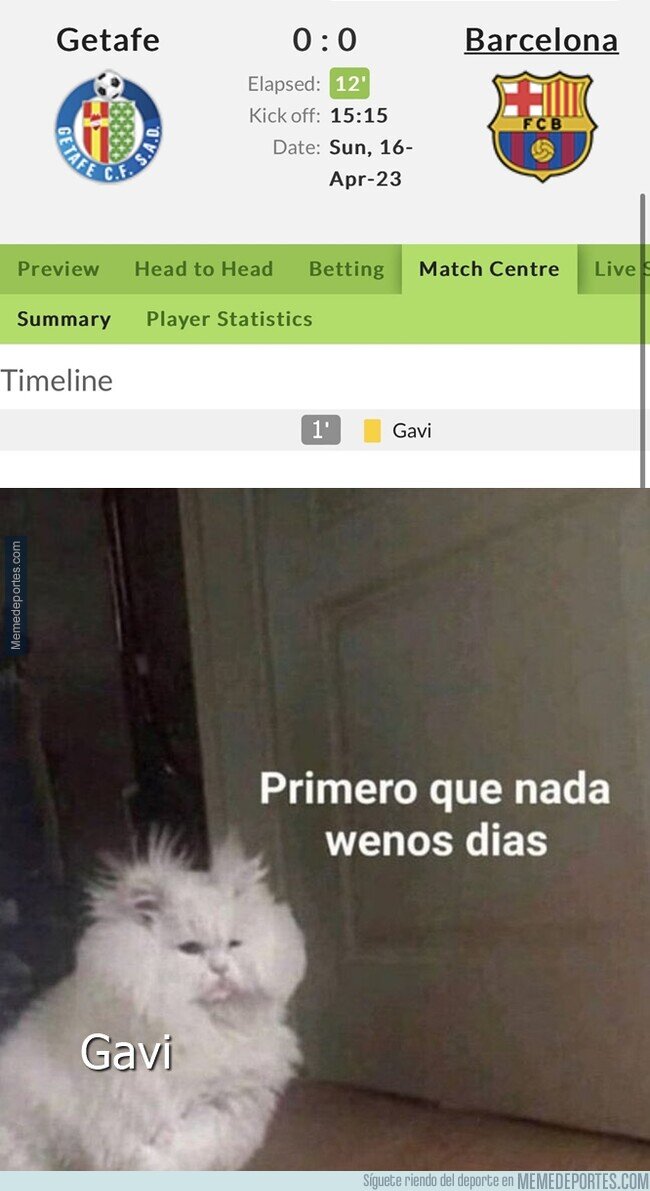 1186030 - Gavi, amanecido por el árbitro