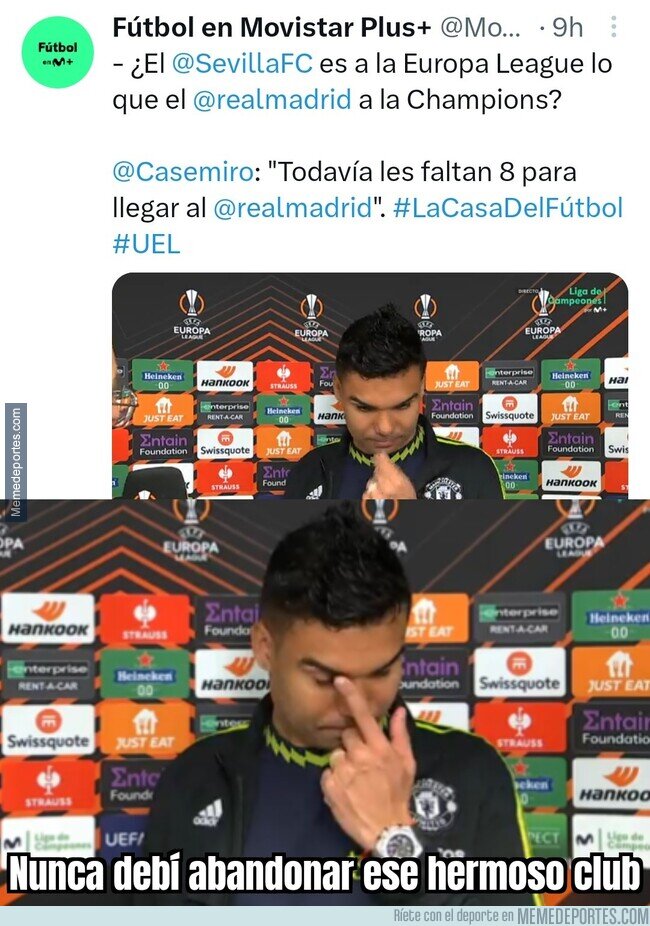 1186419 - Casemiro ya sabe lo que es estar fuera del Madrid en Europa