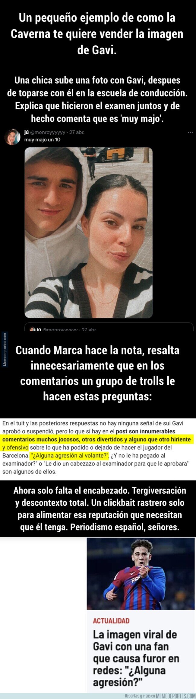 1186901 - El triste acoso a Gavi por parte de la prensa