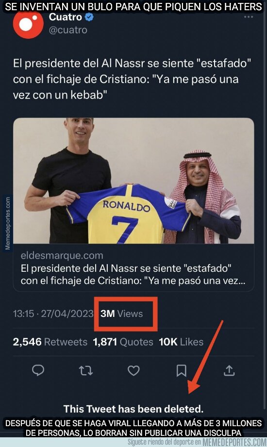 1186910 - Hay que vender basura porque todo vale contra uno de los jugadores más importantes de la historia del fútbol mundial