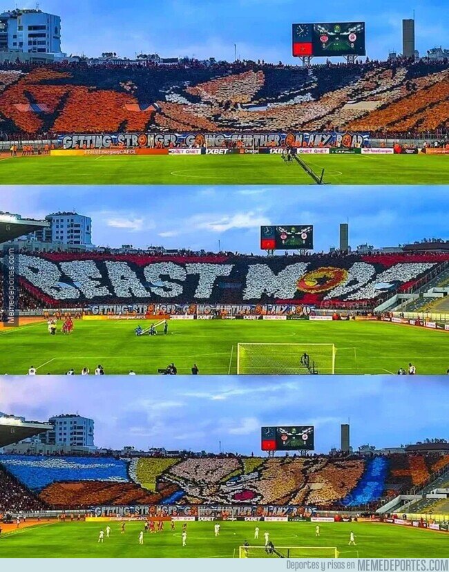 1186988 - Los 3 brutales mosaicos desplegados en un mismo partido por el Casablanca de Marruecos