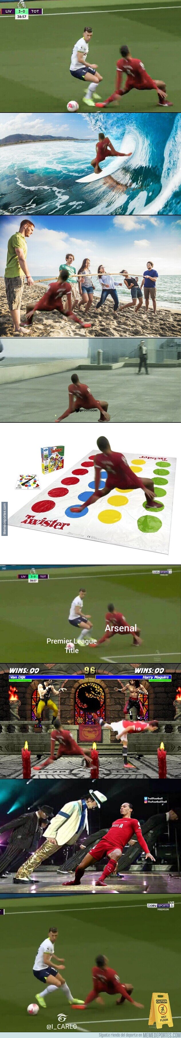 1187115 - El pobre Van Dijk se convirtió en el meme del fin de semana.
