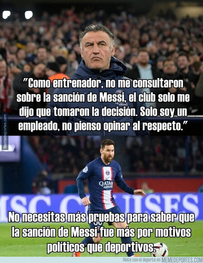 1187415 - Messi es el primer jugador sancionado en el PSG desde 2011, nada sospechoso.
