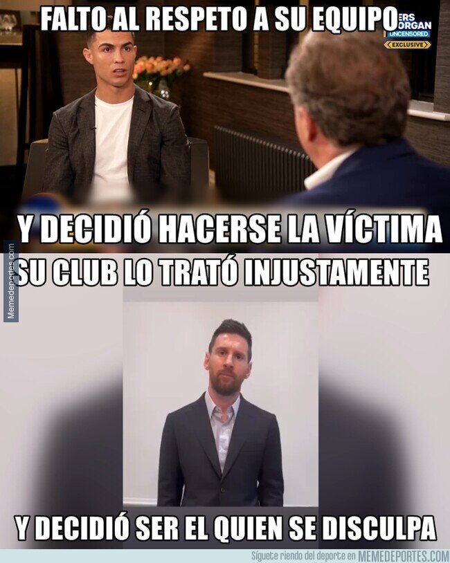 1187472 - La diferencia como persona entre Messi y CR7 es igual de grande como son de jugadores.