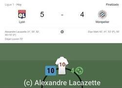 Enlace a En el Lyon-Montpelliere hubieron 9 goles y 2 jugadores hicieron Poker
