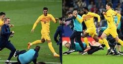 Enlace a Sonrisas bajo la angustia, oleo sobre lienzo.