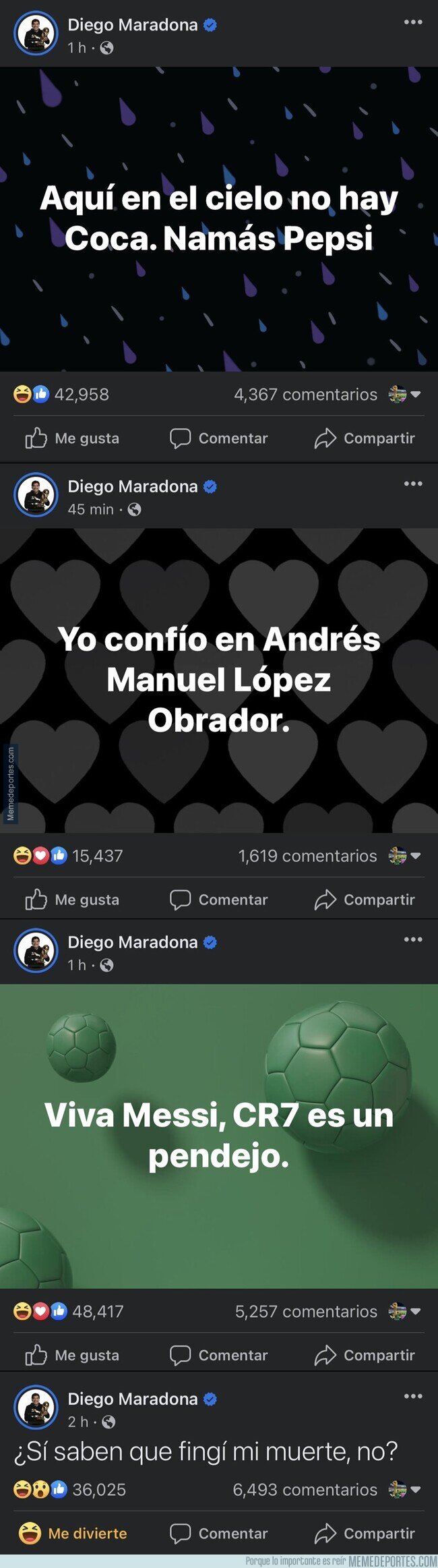 1188968 - El Diego publicando desde el mas allá