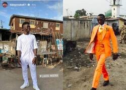 Enlace a Saka regresando a sus humildes orígenes en Nigeria