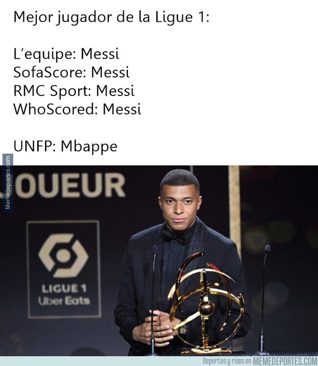 1189804 - A Messi le acaban de robar un premio a mejor jugador y hay cero ruido al respecto...