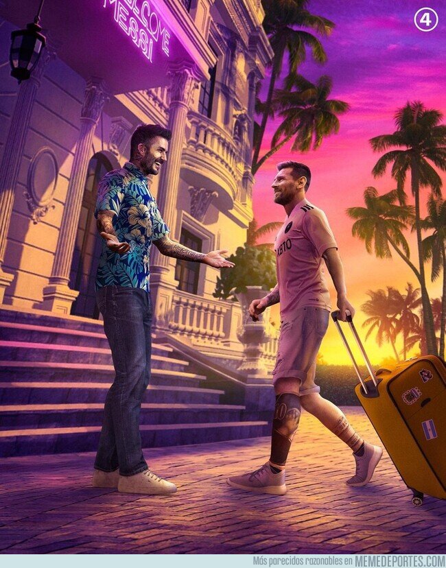 1189933 - Beckham da la bienvenida a Messi