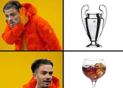 Enlace a La Champions es la última copa que ha agarrado Grealish estos dos últimos días