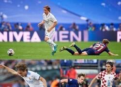 Enlace a Modric padreando a De Jong. Da igual cuando leas esto