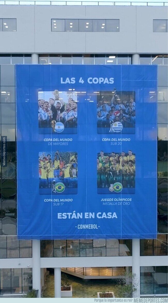 1190663 - La conmebol presume que los 4 campeones del mundo 