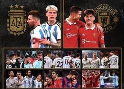 Enlace a Garnacho se une al club de los que compartieron equipo con Messi y Cristiano