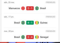 Enlace a Los últimos amistosos de Brasil