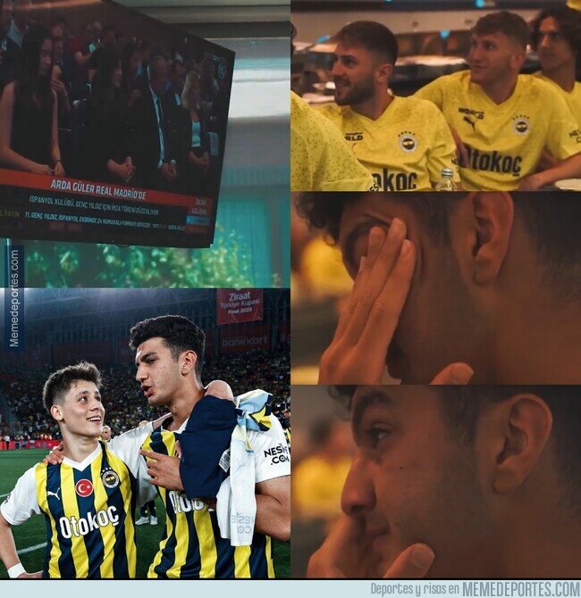 1191874 - Los compañeros de Guler en el Fenerbahce siguieron con orgullo su presentación con el Madrid