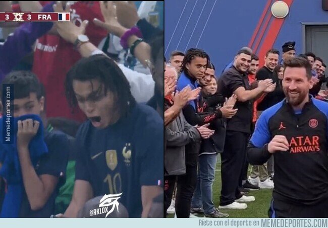 1192159 - Cuando al hermano de Mbappé le tocó hacerle un pasillo a Messi campeón del mundo