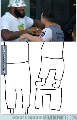 1192744 - LeBron grandote conoce a Messi chiquito