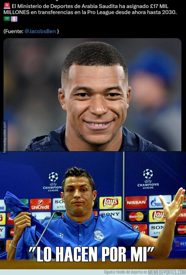 1192858 - Cristiano ya tiene como llevarse el crédito de todos los fichajes de Arabia de aquí al 2030.