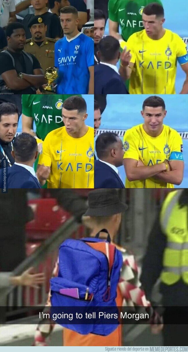 1193841 - Cristiano quejándose con los organizadores porque no le dieron el premio al mejor del torneo