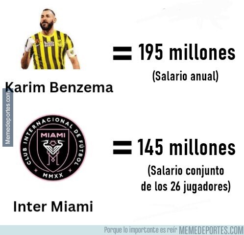 1193981 - Benzema cobra más que toda la plantilla del Miami junta