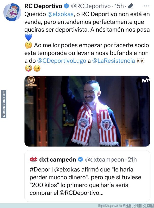 1194185 - Buena respuesta del Depor al Xokas