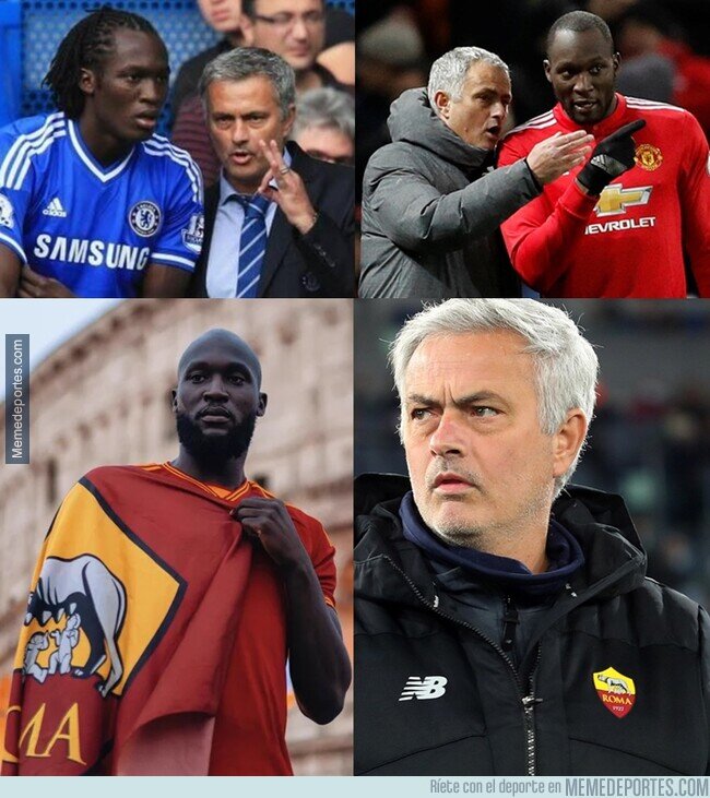 1195019 - Mourinho se vuelve a encontrar con Lukaku en la Roma
